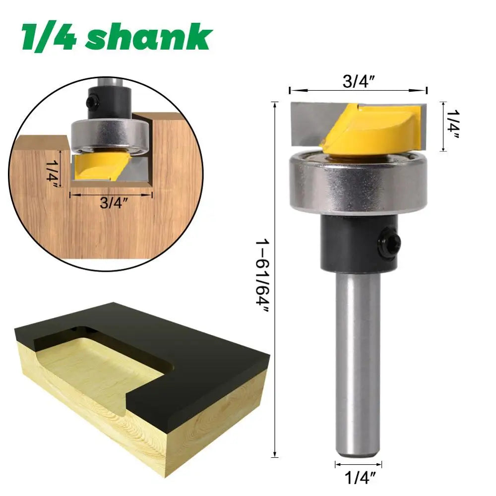 3/4in Bottom Cleaning Router Bit with 1/4in and 6mm shank - image 2 of 8