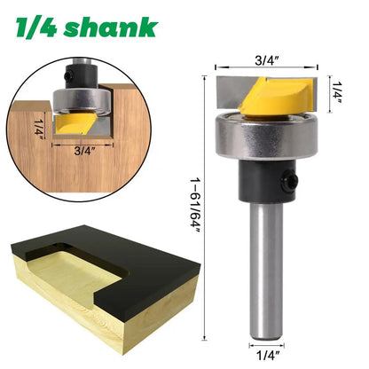 3/4in Bottom Cleaning Router Bit with 1/4in and 6mm shank - image 2 of 8