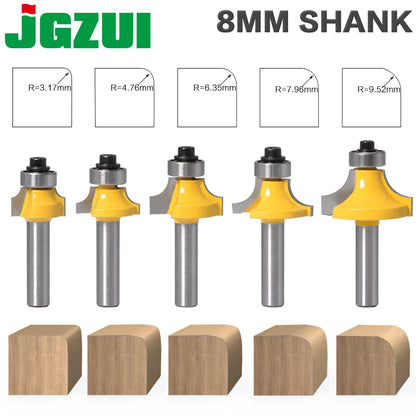8mm shank small radius round over router bit with bearing - image 1 of 12