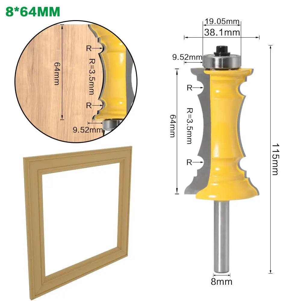 Mitered door frame router bit with 8mm shank - image 4 of 9