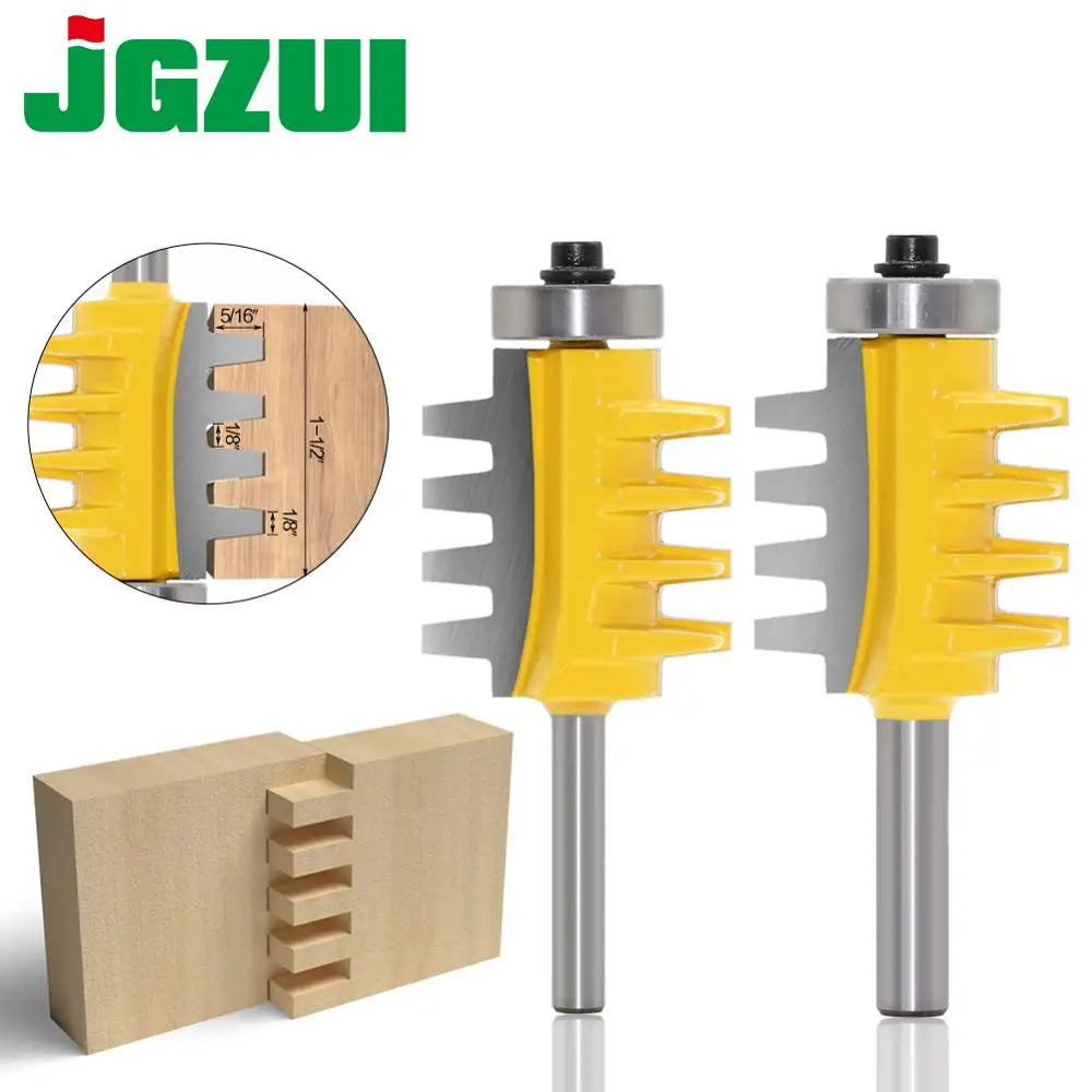 Reversible finger joint glue router bit with cone tenon profile - image 1 of 12