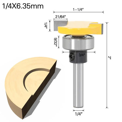 Bearing T-slot router bit with 1/4in and 6mm shank - image 9 of 12