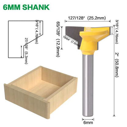 Reversible drawer front router bit with 1/4in and 6mm shank - image 3 of 8