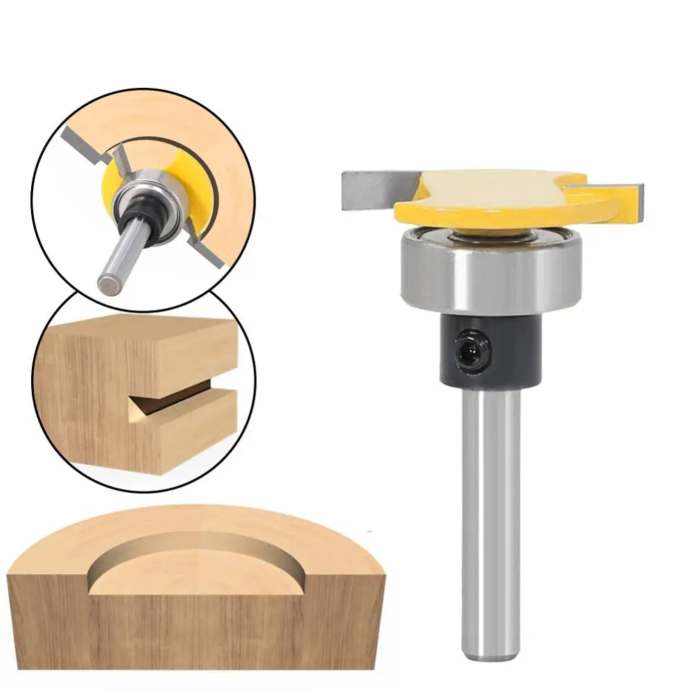 Bearing T-slot router bit with 1/4in and 6mm shank - image 2 of 12