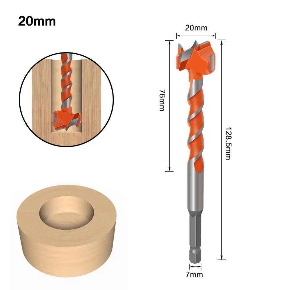 Round Shank Forstner Bit - 16-25mm Hinge Boring Drill Bit