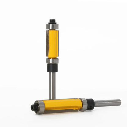 Straight Router Bit with Dual Bearings - 2 Inch Cut, 1/4 Shank