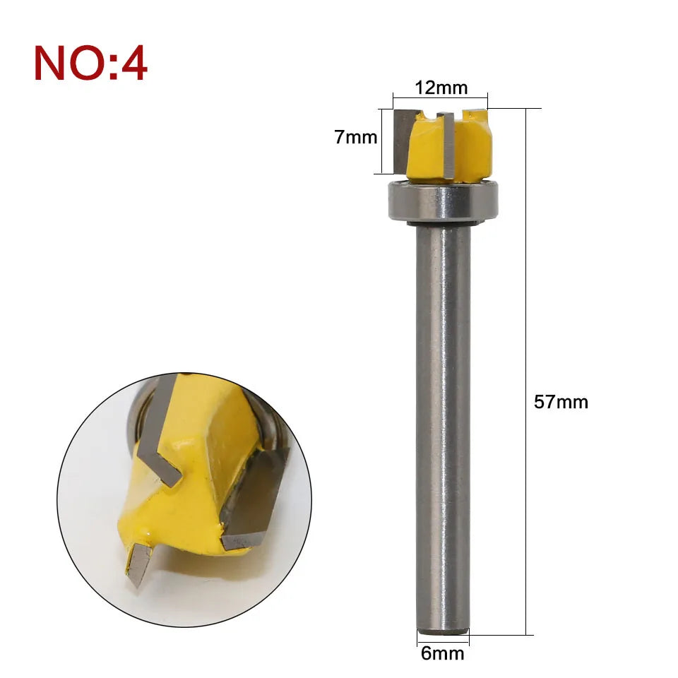 6mm shank hinge mortising template trim router bit - image 10 of 17