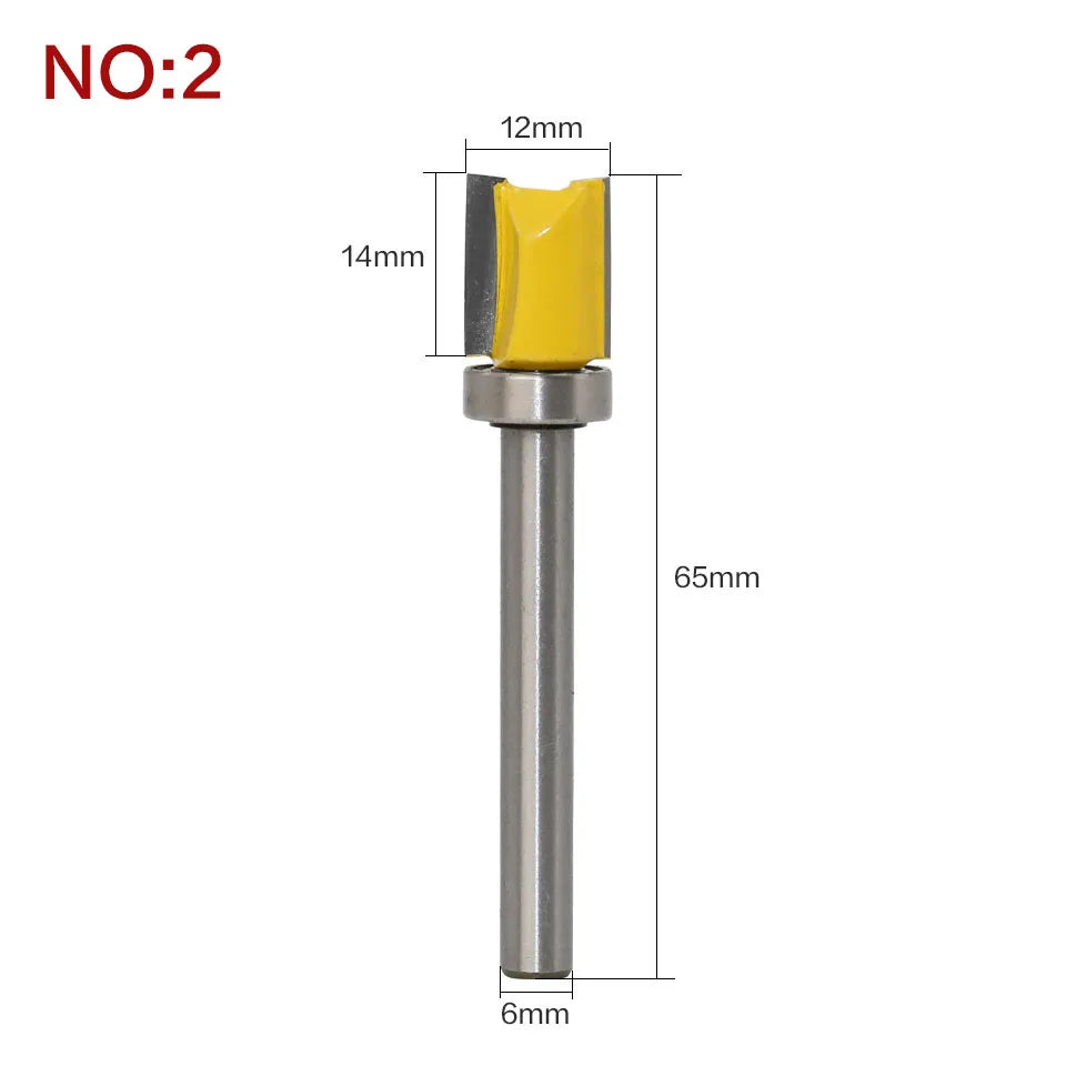 6mm shank hinge mortising template trim router bit - image 9 of 17