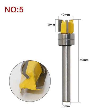 6mm shank hinge mortising template trim router bit - image 11 of 17