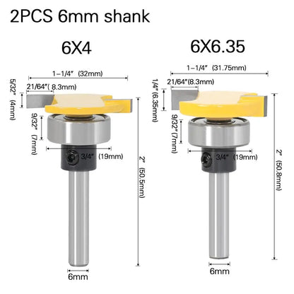Bearing T-slot router bit with 1/4in and 6mm shank - image 12 of 12