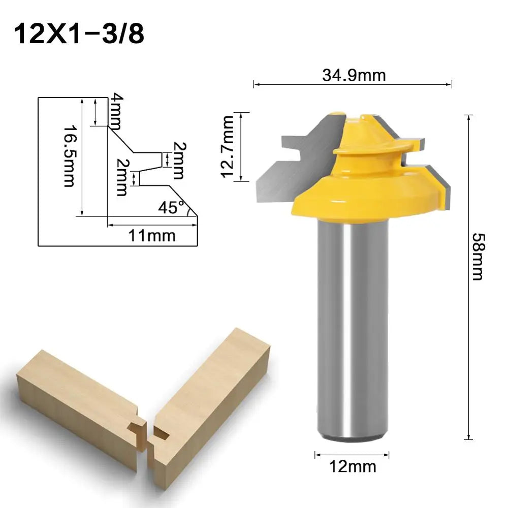 45 degree glue joint miter router bit - image 7 of 14