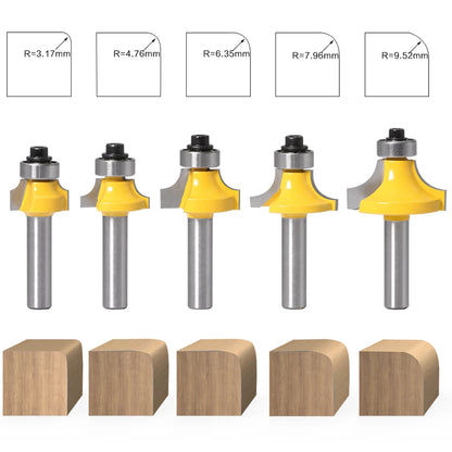 8mm shank small radius round over router bit with bearing - image 9 of 12