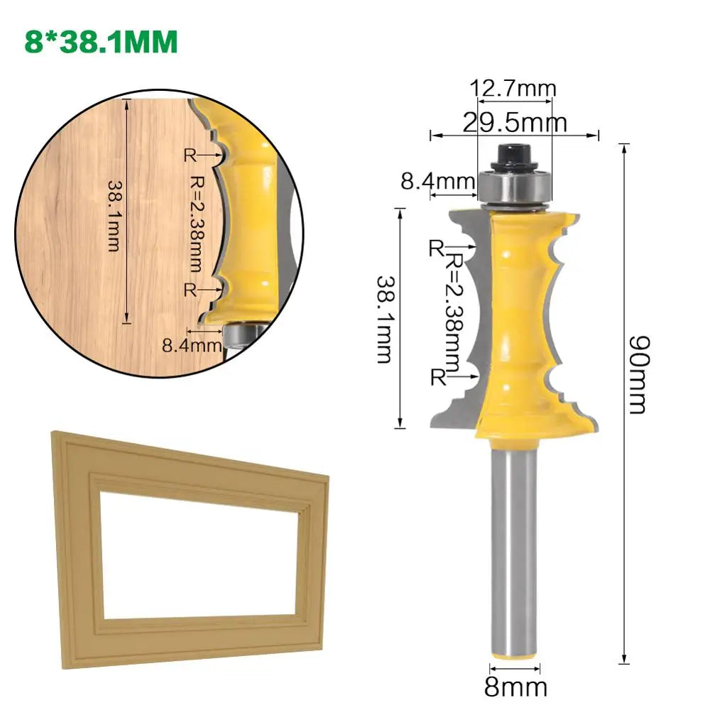 Mitered door frame router bit with 8mm shank - image 7 of 9