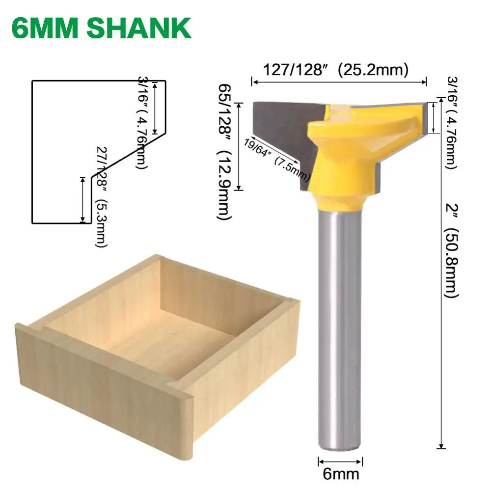 Reversible drawer front router bit with 1/4in and 6mm shank - image 8 of 8