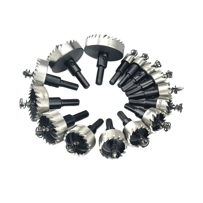 15-Piece Hole Saw Kit - 15-53mm, High-Speed Steel