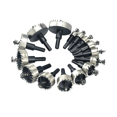 15-Piece Hole Saw Kit - 15-53mm, High-Speed Steel