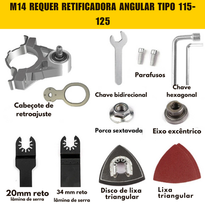 Angle Grinder Conversion Kit - Multi-Tool Attachment, M14