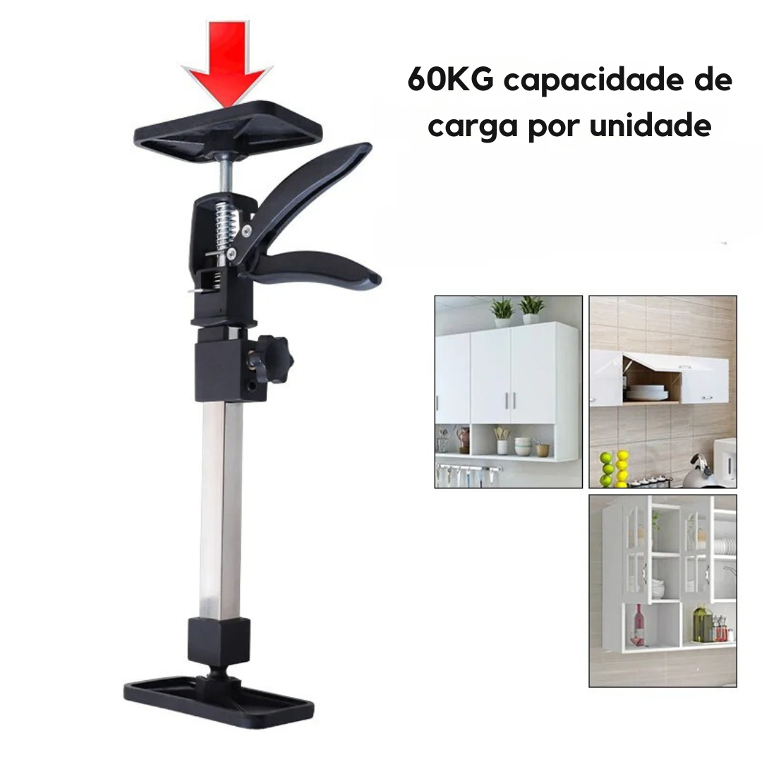 Telescopic Cabinet Support Jack, stainless steel 2-pack