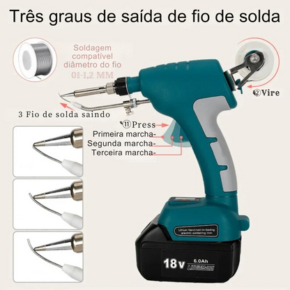 Cordless Soldering Iron - 18V Battery Compatible (Battery Not Included)