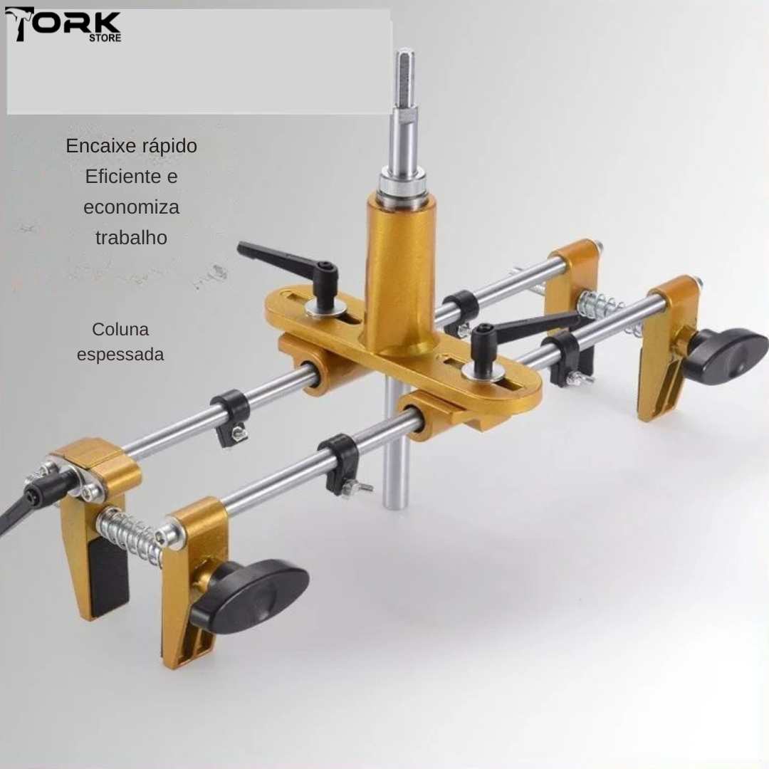 Door Lock Installation Jig - Aluminum, Fits 35-100mm Doors