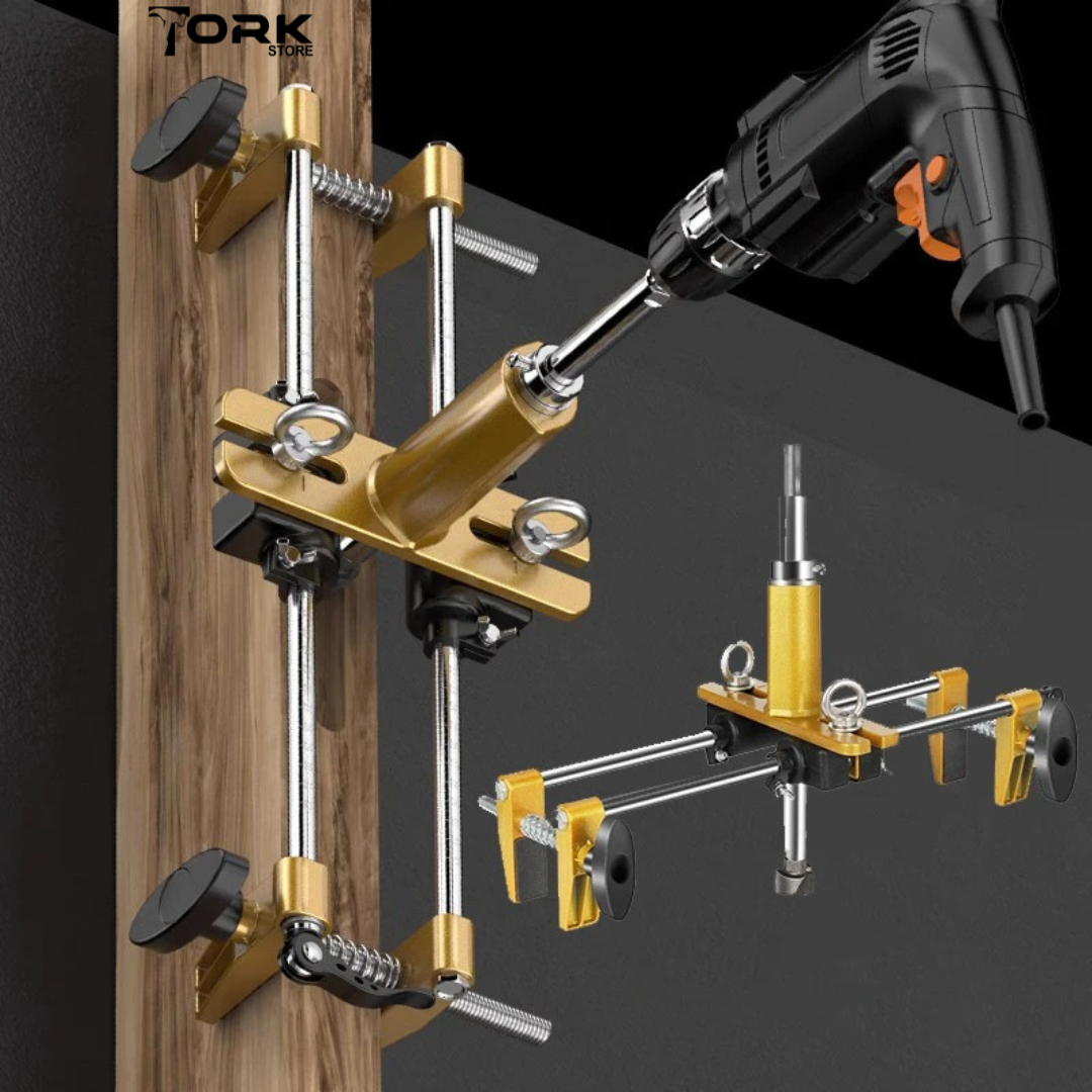 Door Lock Installation Jig - Aluminum, Fits 35-100mm Doors