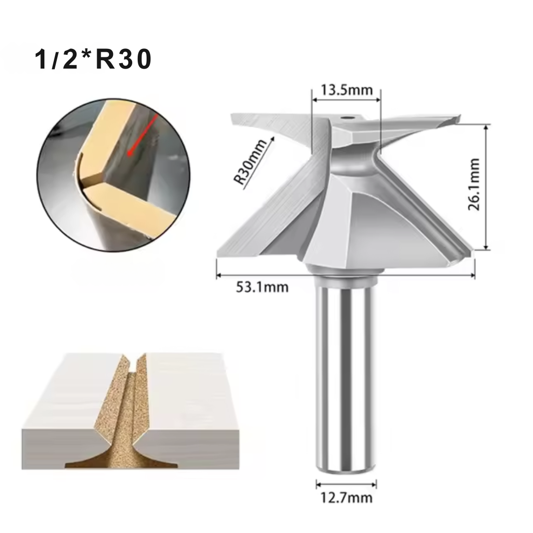 MDF Folding Router Bit - Multiple Radius (R18/R30/R50)