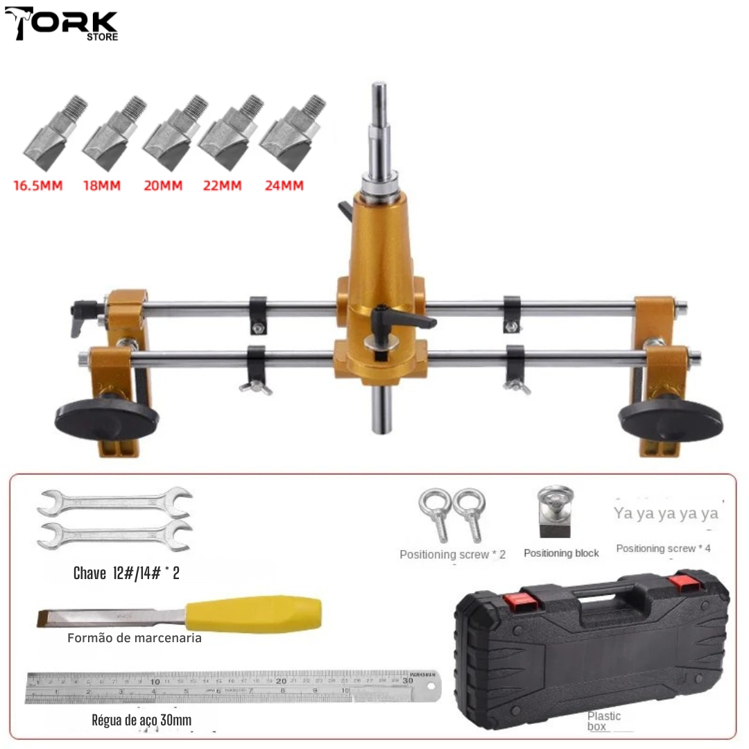 Door Lock Installation Jig - Aluminum, Fits 35-100mm Doors