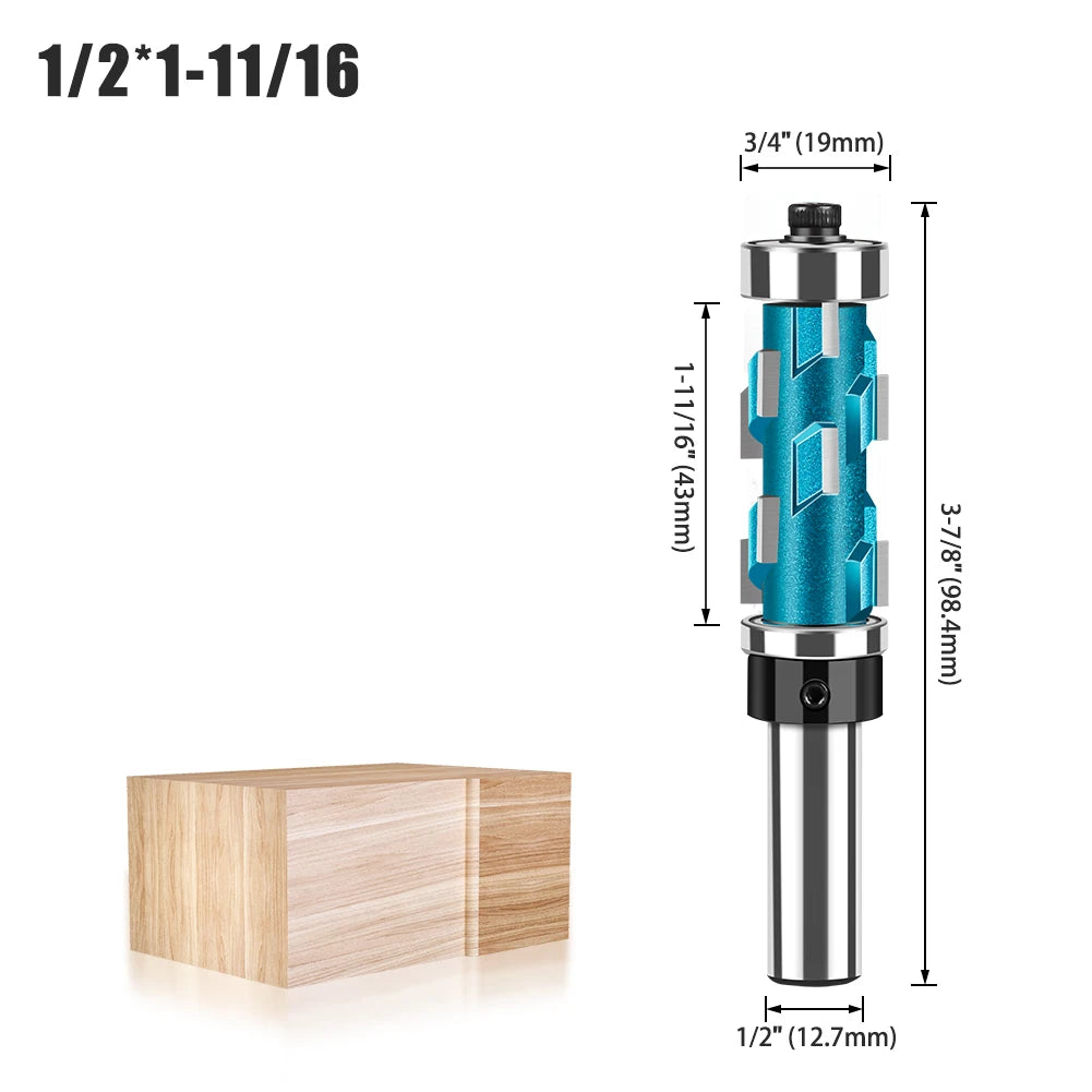 Spiral flush trim router bit with double bearing - image 7 of 14