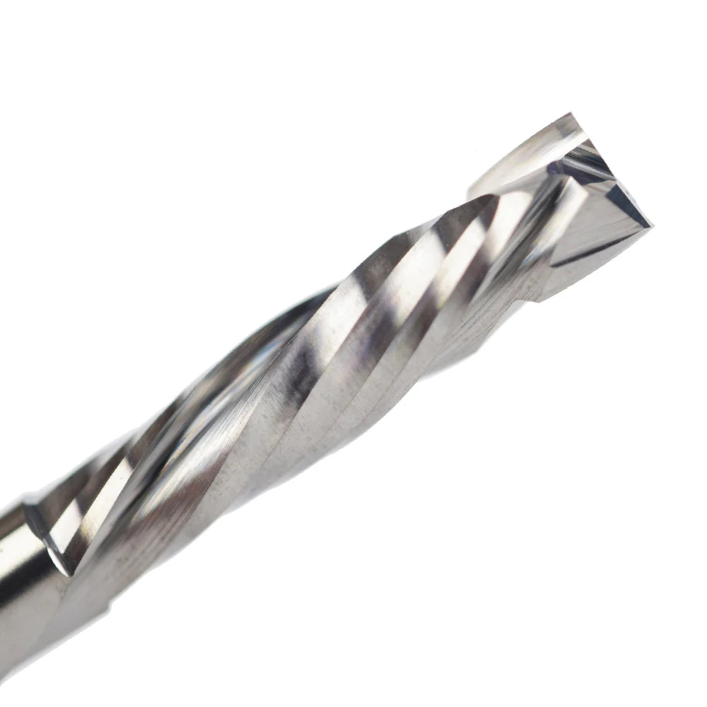 Router bit cutting melamine panel edge