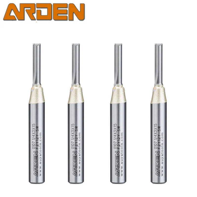 Arden Straight Router Bit - Tungsten, 1/4 Inch Shank