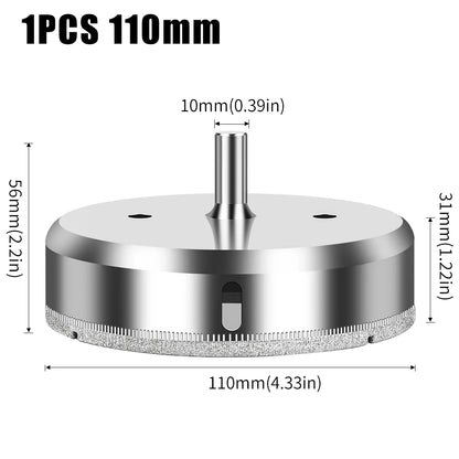 Large electroplated diamond hole saw for tile, glass and marble - image 26 of 33