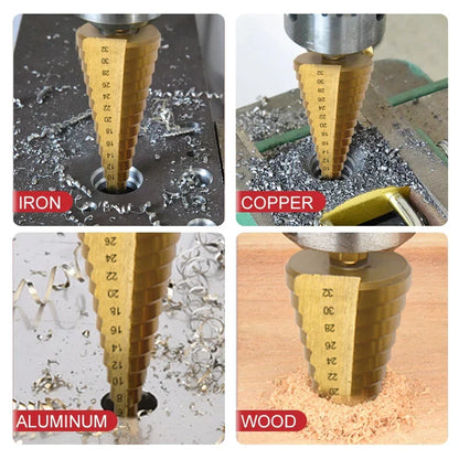 6-Piece Titanium-Coated Metal Drill Bit Set