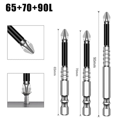 Non-Slip Magnetic Cross Head Screwdriver Bits - K5, 25-150mm Lengths