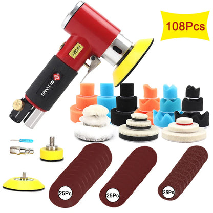 SIFANG Pneumatic Orbital Sander - Air-Powered, 13000 RPM