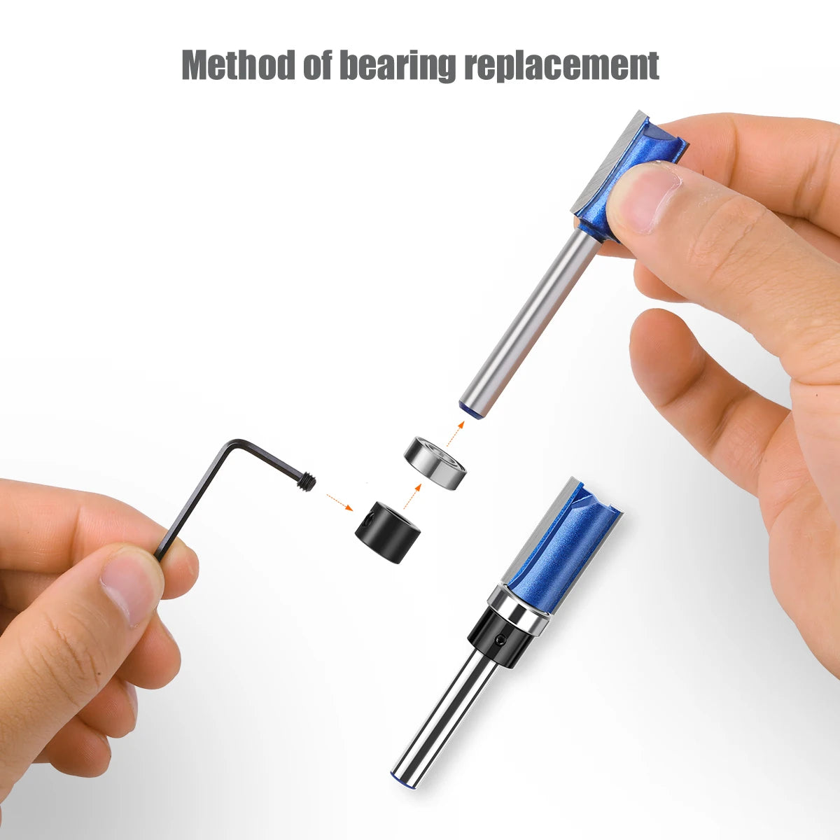 Top-mounted router bit guide bearing - view 4