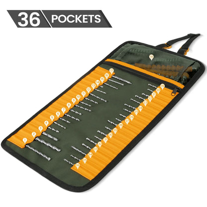 Roll-Up Tool Organizer Pouch - Drill Bits and Hand Tools