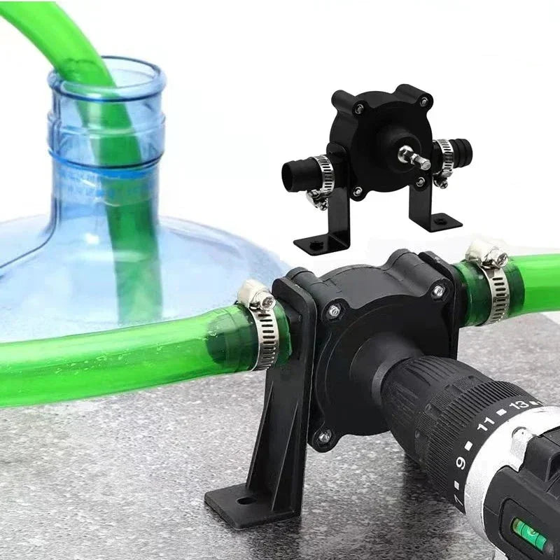 Portable Self-Priming Pump - Drill Powered, Water/Oil Transfer