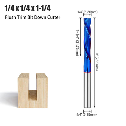 1/4in shank up-cut and down-cut carbide router bit - image 12 of 15