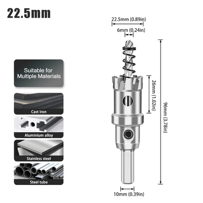 TCT Carbide Hole Saw - 12-70mm Single Cutter for Stainless Steel & Metal