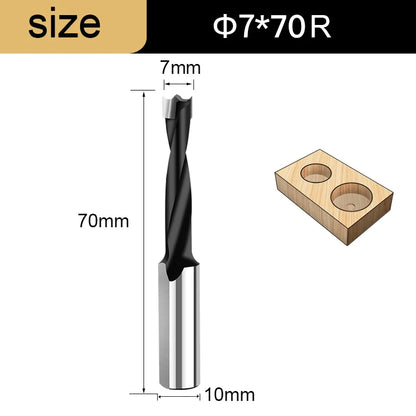 Gang Drill Bit for Wood - 10mm Shank, 70mm Long, Left & Right Rotation