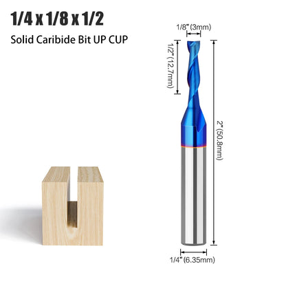 1/4in shank up-cut and down-cut carbide router bit - image 11 of 15
