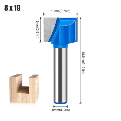 8mm shank bottom cleaning router bit - image 15 of 27