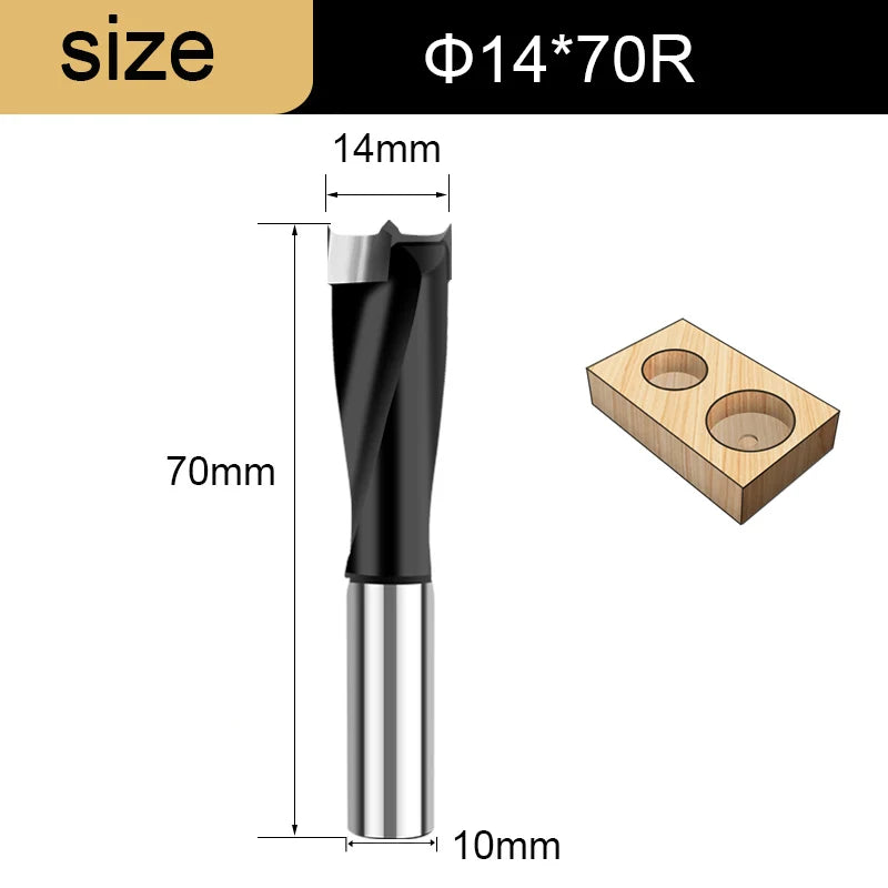 Gang drill bit for wood, 10mm shank, 70mm long - view 8