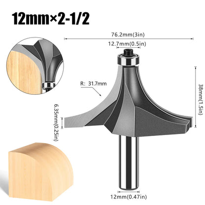 12mm shank round over router bit with bearing - image 8 of 27