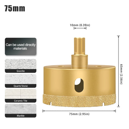 Diamond hole saw drill bit for tile, glass and marble - image 38 of 42