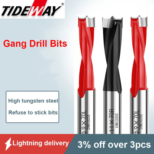 Gang drill bit for wood, 10mm shank, 70mm long