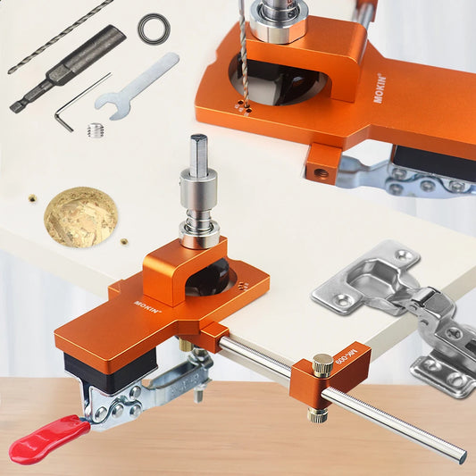 35mm Concealed Hinge Jig Kit – Hole Drilling Guide with Fixture