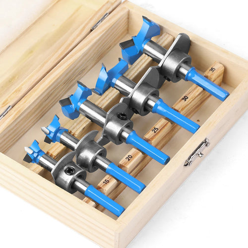 Positioning hinge boring bit set, 15-35mm forstner hole opener for cup hinges