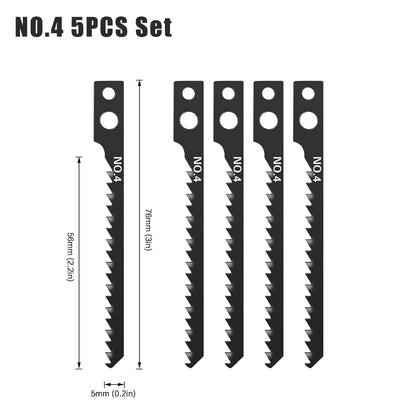 T-Shank Jigsaw Blade Set - HCS Blades for Wood, Metal & Plastic