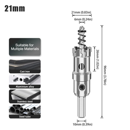 TCT Carbide Hole Saw - 12-70mm Single Cutter for Stainless Steel & Metal